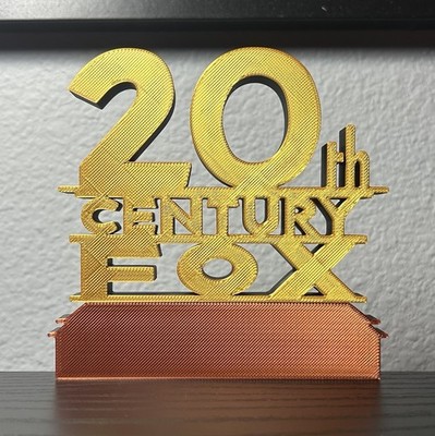 20th Century Fox 3D Printed Movie Logo Sign (PLA)