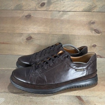 mephisto thomas mens size 10.5 shoes brown leather casual walking sneakers