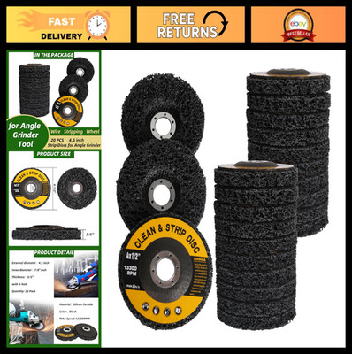 20 Pack 4.5'' Angle Grinder Strip Discs, Wire Wheel Paint Remover, Abrasive Grind