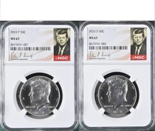 2025 P & D Kennedy Half Dollar Set NGC MS 67
