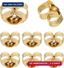 8 Pcs 14K Gold Earring Backs Replacement Ear Locking for Stud Earrings Heavy Dr