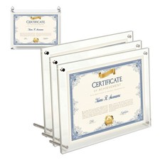 BFRed Acrylic Wall Mount Desktop Photo Frame Brackets 11x14 inch 3 Pack