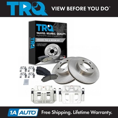 TRQ Front Ceramic Brake Pads Rotors & Calipers Kit for Ford Mazda Truck New