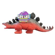 JA-RU Imperial Red Stegosaurs Dinosaur Jiggly Foam Beads Filling Rubber Stretchy