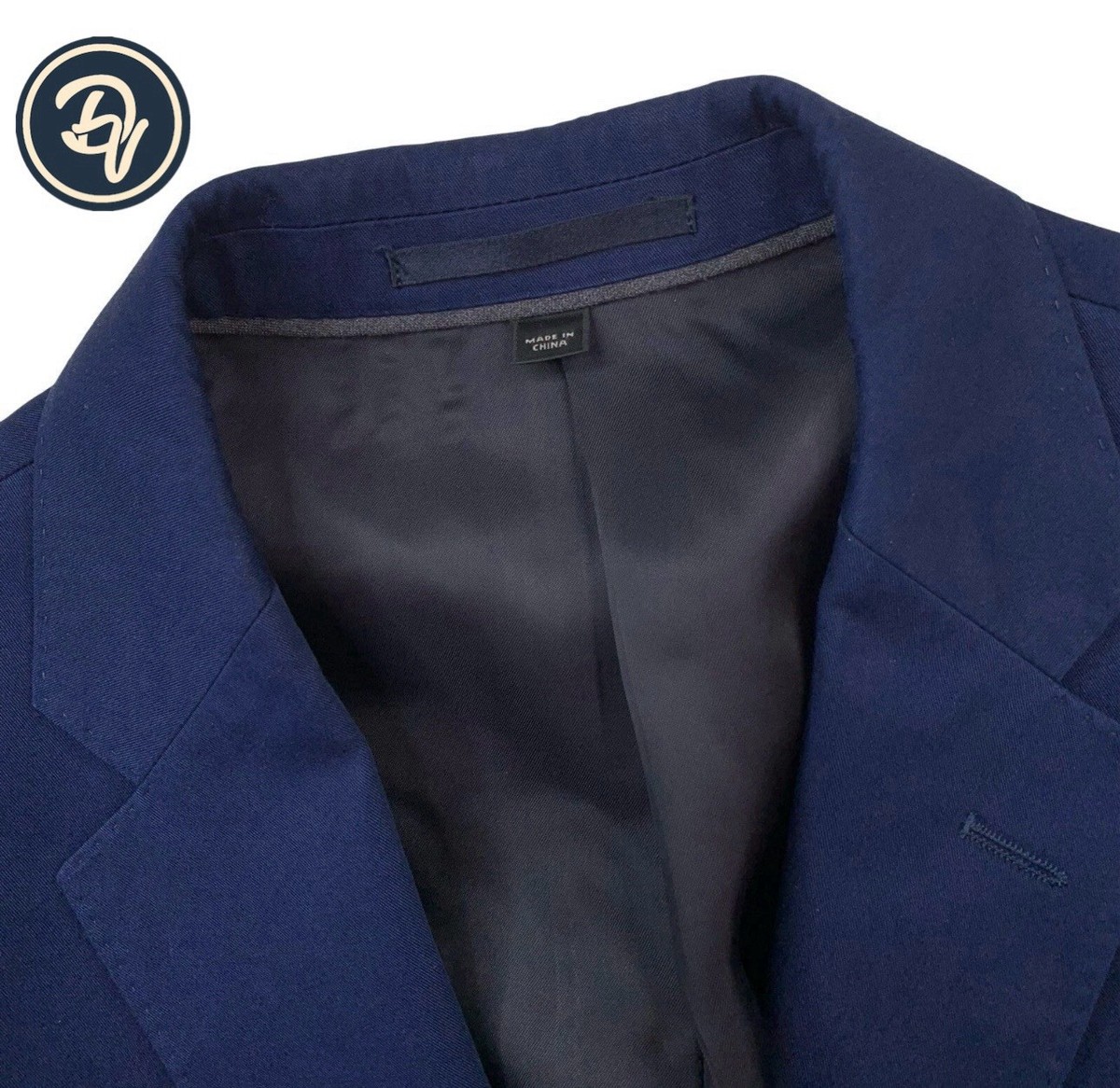 Mens 38 S J Crew Crosby X Larusmiani Royal Navy Blue Cotton Blazer