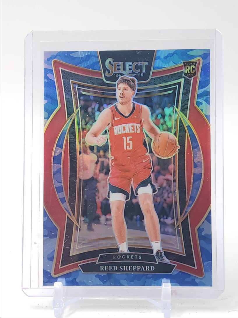 REED SHEPPARD 2024-25 SELECT CONCOURSE ROOKIE BLUE CAMO PRIZM RC /99 Q0234