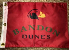 BANDON DUNES PGA TOUR PIN FLAG W GROMMETS FREE SHIP AUTOGRAPHS