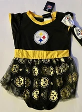 NFL Pittsburgh Steelers 12 Mo Infant 3 Piece Girls set Tutu Dress Headband Pants