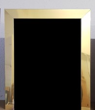 REPLACEMENT GAS FIRE POLISHED BRASS 3 PIECE MAGNETIC TRIM FRAME