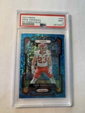 2023 Panini Prizm Drue Tranquill #156 Blue No Huddle Prizm /95 PSA 9