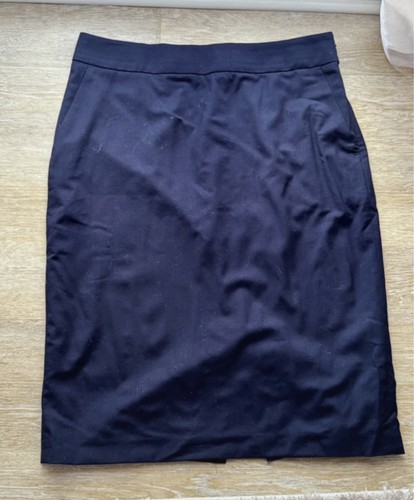 NWT Banana Republic Navy Wool Pencil Skirt Size 14