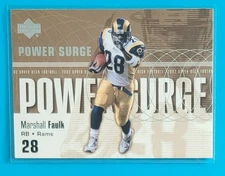 2002 Upper Deck Power Surge #PS-14 Marshall Faulk St Louis Rams Football Card 