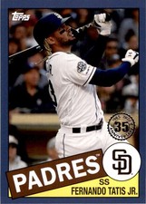 Fernando Tatis Jr 2020 Topps 35th Anniversary 1985 Style Blue #85-84