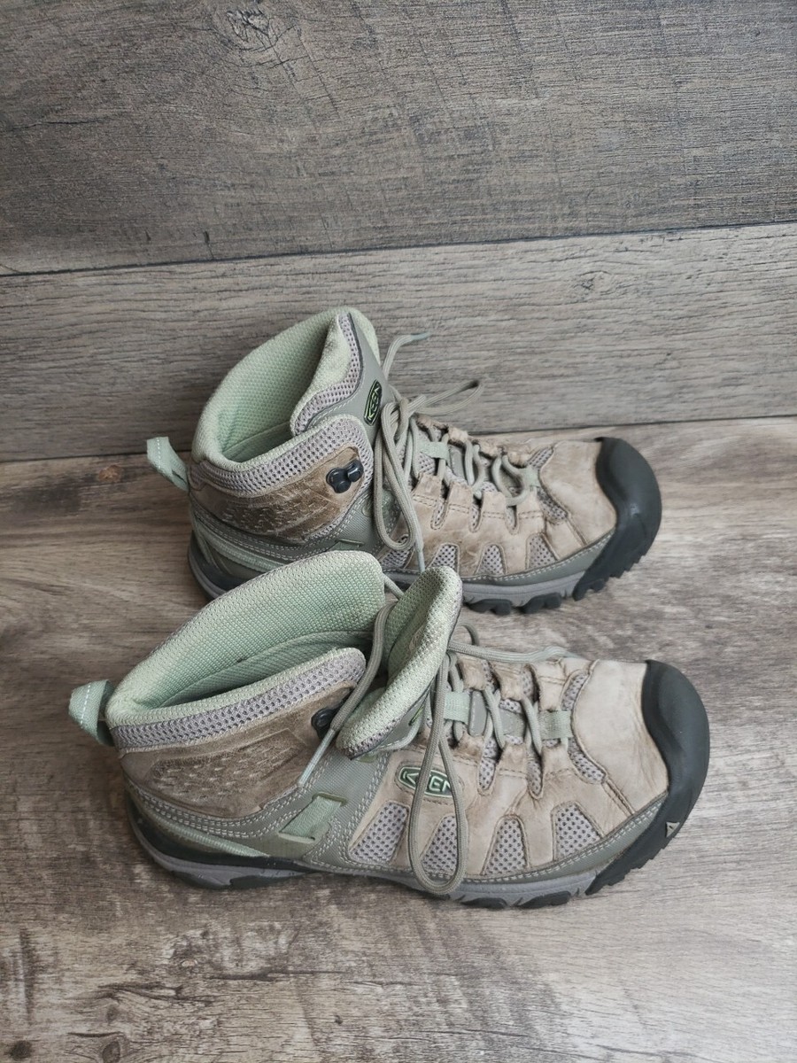 KEEN Targhee Vent Mid Womens 1018589 Fumo Quiet Green Hiking Boots