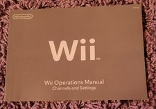 Nintendo Wii Operational Manual Book Channels And Settings