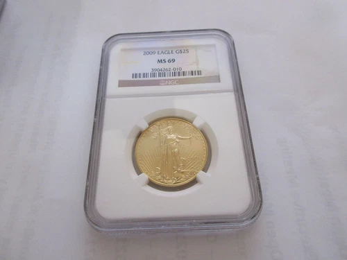 2009 Gold Eagle , $25 , NGC , MS 69  Gold Half Ounce