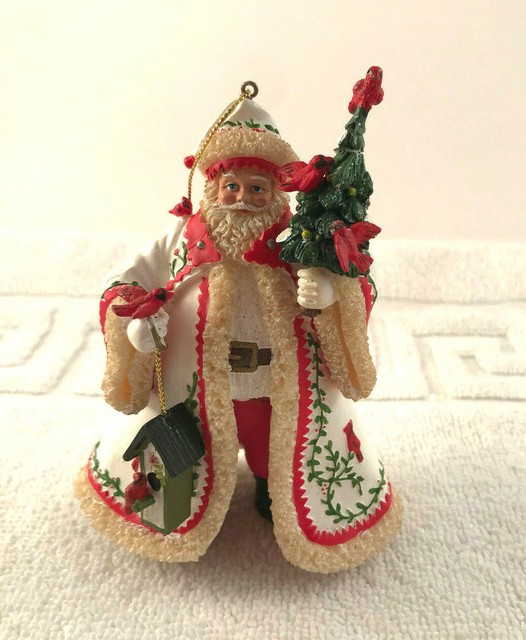 Ashton Drake Santa's Feathered Friends Cheery Christmas Song Ornament Q