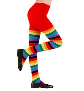 Kids Rainbow Tights 75 Denier Age 1 2 3 4 5 6 7 8 9 10 11 12 13 14 Years Costume Ebay