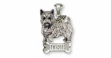 Norwich Terrier Angel Pendant Jewelry Sterling Silver Handmade Dog Pendant NT1-A