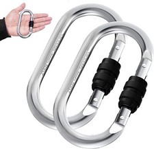 Carabiner Clips Heavy Duty 25KN/5600LB - 4.3" Large Caribiniers for Hammocks ...