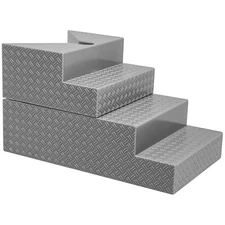 Deluxe Gray Breakable Ring Stairs For WWE & AEW Wrestling Action Figure Rings