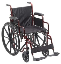 Drive Medical Rebel Wheelchair with Swing-Away Footrest Removable Desk Armrest