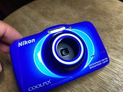 Nikon Coolpix S32 Waterproof 13.2MP Compact Digital Camera Blue