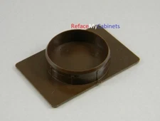 (10)  35 mm concealed hinge hole cover plug brown