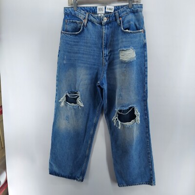 BDG jeans womens size 30 baggy mom jeans slight blue high Rise