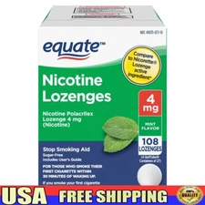 Nicotine Lozenges 4mg Mint Flavor Smoking Cessation Aid Sugar Free Gluten Free