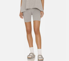 Free People Movement Heather Grey Hot Shot Long Bike Shorts 7" Sz L