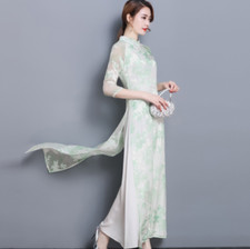 Chinese Fashion Women Ao Dai Qipao Cheongsam Formal Cocktail Bridal Long Dresses