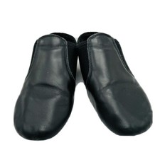 Kids Girls Leather Low Top Pull On Dance Shoes Size 1 Black