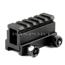 1" inch 5 Slot High Riser 20mm WEAVER PICATINNY See Through Scope Mount
