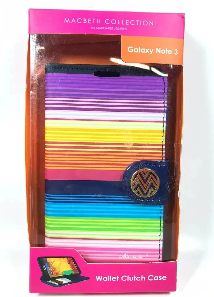 Macbeth Collection Galaxy Note 3 Wallet Clutch Case, Emma Stripe - Image 4 of 4