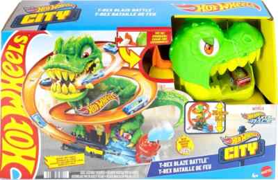 Hot Wheels Blaze Blast – Playset Plegable Con Función De Explosión, Incluye Vehículo Hot Wheels, Compatible Con Otras Pistas, Fácil De Guardar Y Transportar