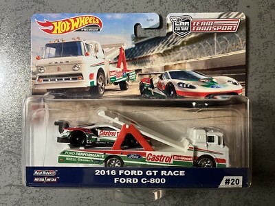 Hot Wheels Team Transport 2016 Ford GT Race + Ford C-800 Nr.20