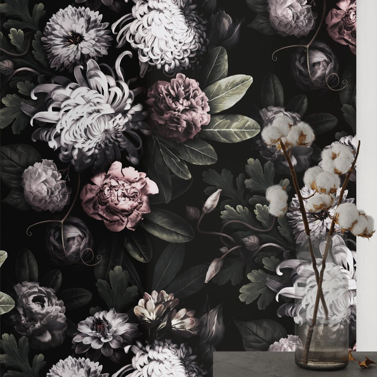 Dark Floral Wallpaper