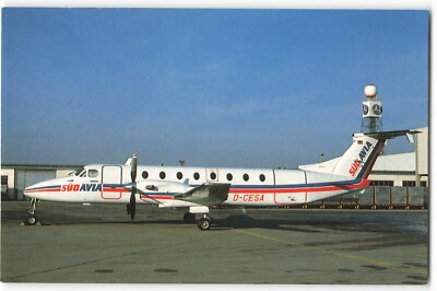 Postcard Airline SUDAVIA Beechcraft 1900C Airliner D-CESA CC10.
