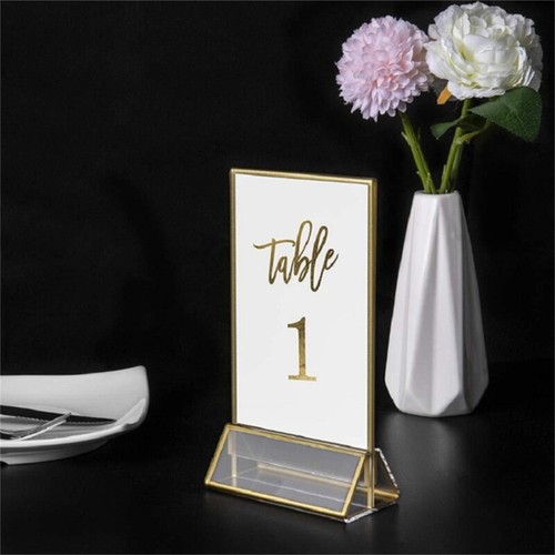 Clear Acrylic Sign Holder Double Sided Menu Picture Frame Wedding Table-Numbers - Picture 4 of 8