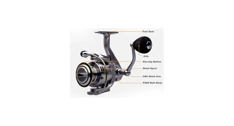 MULINELLO DA PESCA e SPINNING - NAVION KSA 1000 - 2 bobine - 5,5 Kg - TOP GAMMA - Immagine 4 di 4