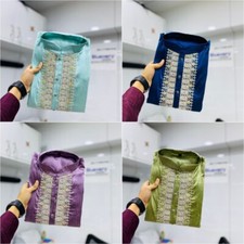 Indian Men Kurta Set Pakistani Kurta Pyjama Suits Readymade Wedding Party Groom