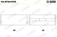 Glyco 72-4725 STD Kurbelwellenlager FüR Freightliner, Jeep, Mercedes-Benz