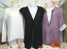 Lot vêtements occasion femme : Gilet, Hauts - T : 42 