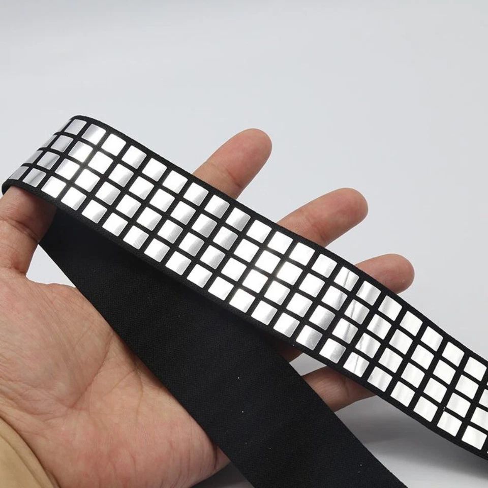 Olografici Fascia Elastica Nastro Sbieco Cavo Ampio Bordura Corsetto Cintura - Immagine 2 di 4