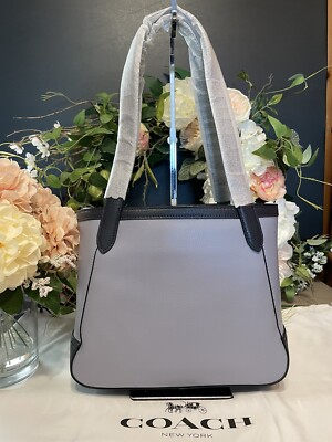 💙COACH Horse & Carriage Tote 27 Leather Shoulder/Tote~Twilight