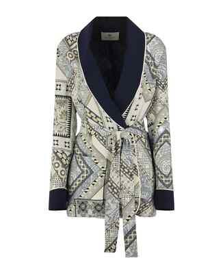 NEW ETRO Silk Dressing Gown Jacket  Size 46  #DC211