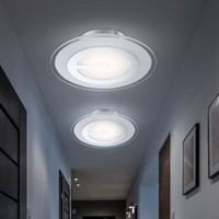 Deckenlampe Deckenleuchte Schlafzimmerlampe Glas Satiniert Led D 23 Cm 2Er Set