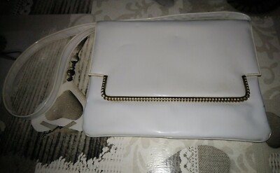 Handtasche weiß lackiert / Saks Fifth Avenue / Vintage