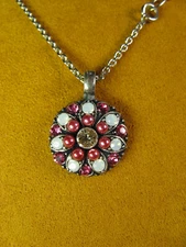 MARIANA GUARDIAN ANGEL SWAROVSKI CRYSTALS FLOWER Necklace Pendant Gift Christmas